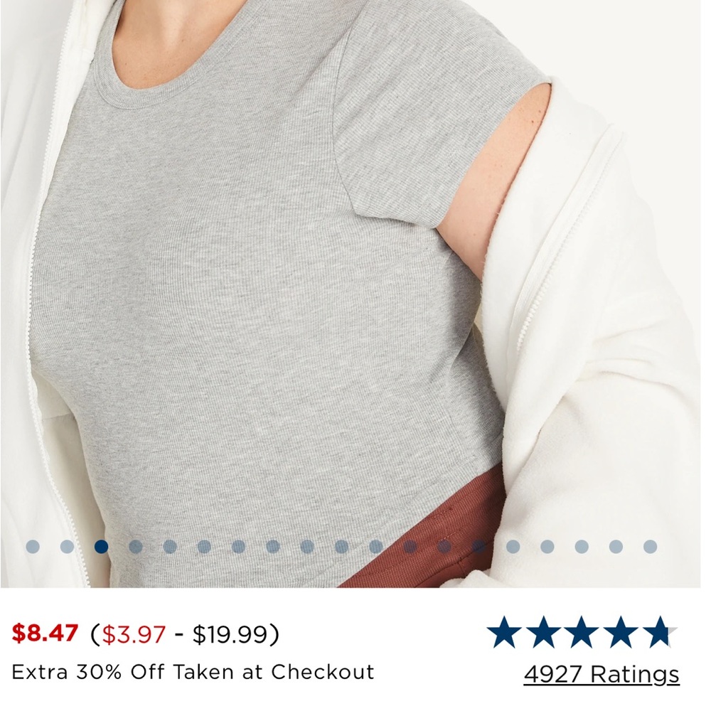 UltraLite Cropped Rib-Knit T-Shirt